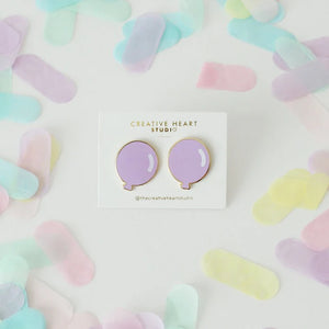 Balloon Earrings BALLOON SHAPED EARRINGS (LAVENDER)