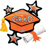 Congrats Grad Cluster Orange 31"