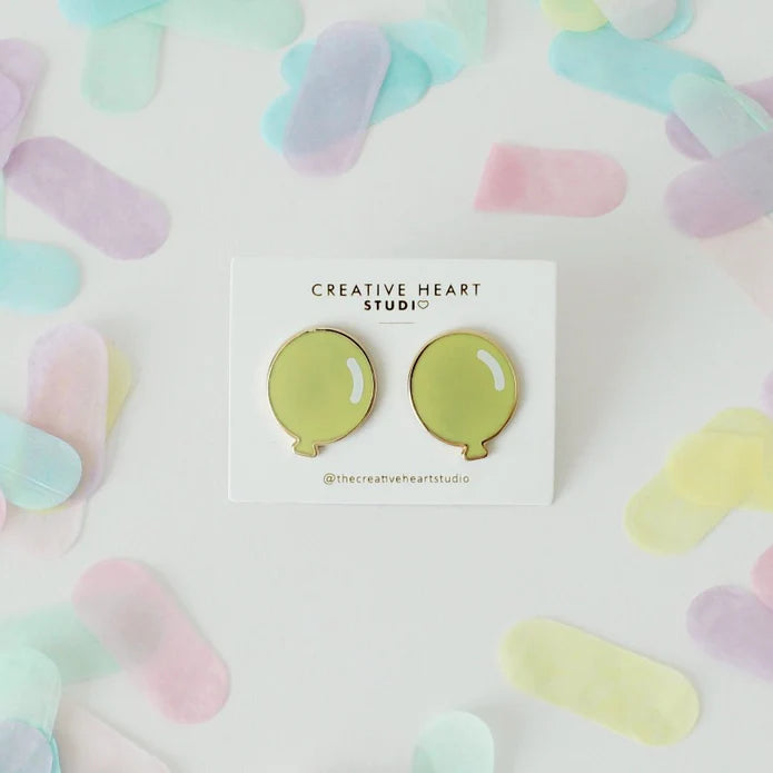 Balloon Earrings BALLOON SHAPED EARRINGS (CHARTREUSE)