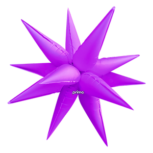 Non-Foil Starburst 3D Balloon -26in. (Choose Color)