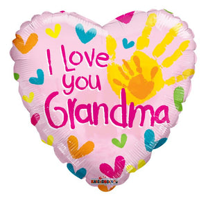 ILY Grandma Handprints 18"