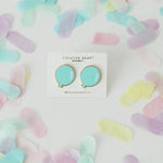 Balloon Earrings BALLOON SHAPED EARRINGS (AQUA)