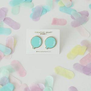 Balloon Earrings BALLOON SHAPED EARRINGS (AQUA)