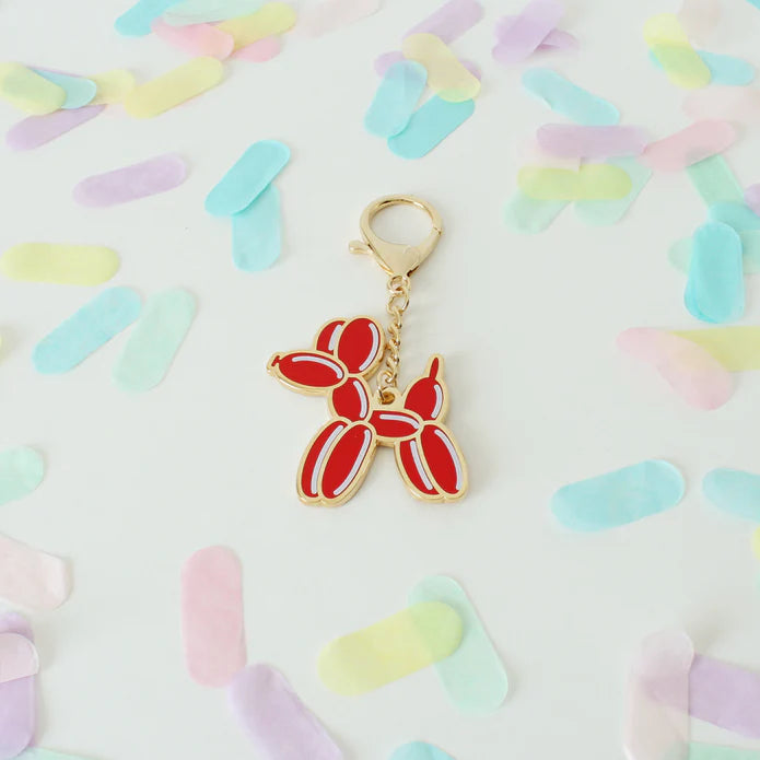 BALLOON DOG HARD ENAMEL KEYCHAIN (BLUSH)