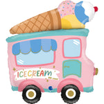 60's Ice Cream Truck Foil Balloon 38"