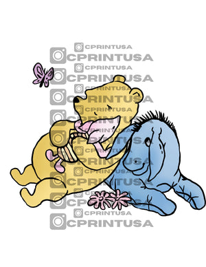 WINNIE POOH WITH EEYORE CUT OUT