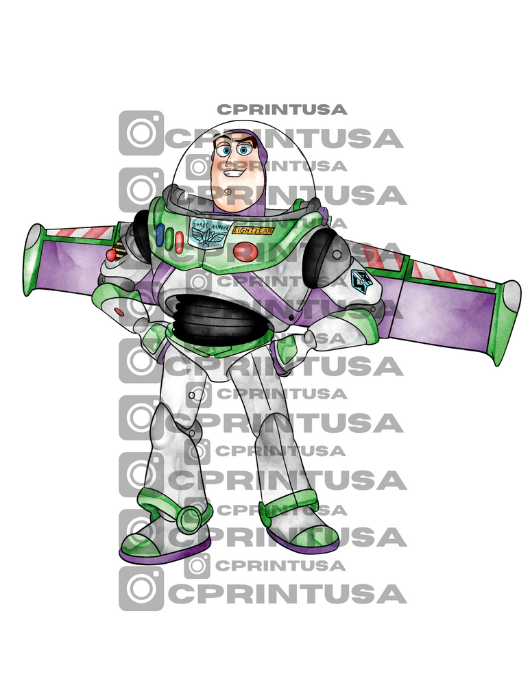 BUZZ LIGHT YEAR WATERCOLOR TOY STORY CUT OUT