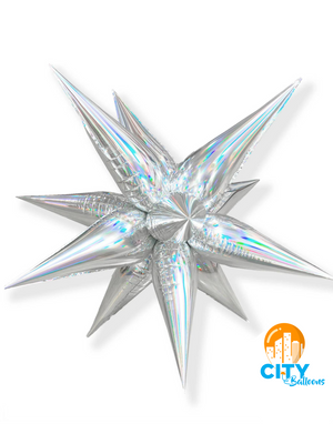 Silver Iridescent Starburst - 40 in.