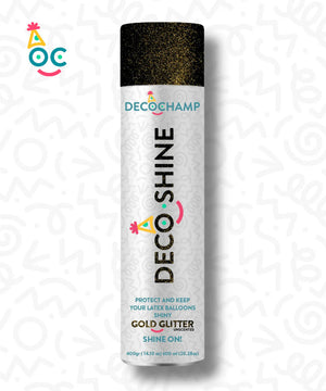 Decoshine Spray Combo (1 Can Clear - 1 Can Glitter Silver - 1 Can Glitter Gold) - 14.10 oz (600 ML) each one