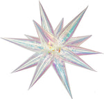 Exploding Stars Iridescent FLAT 40"