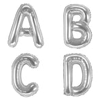 Silver Foil Letters (A to Z) - 14 in. - PartyDeco USA