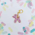 BALLOON DOG HARD ENAMEL KEYCHAIN (LAVENDER)