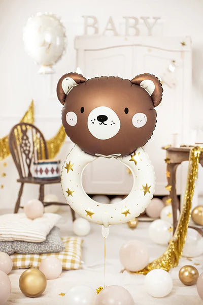 Bear Rattle Foil Balloon 18"