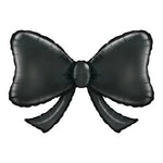 Black Burst Bow Foil Shape Balloon 40 in.