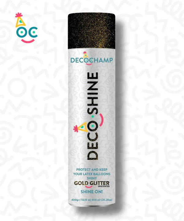 Decoshine Balloon Shine with Gold Glitter 600 ml BOX (24 Units)