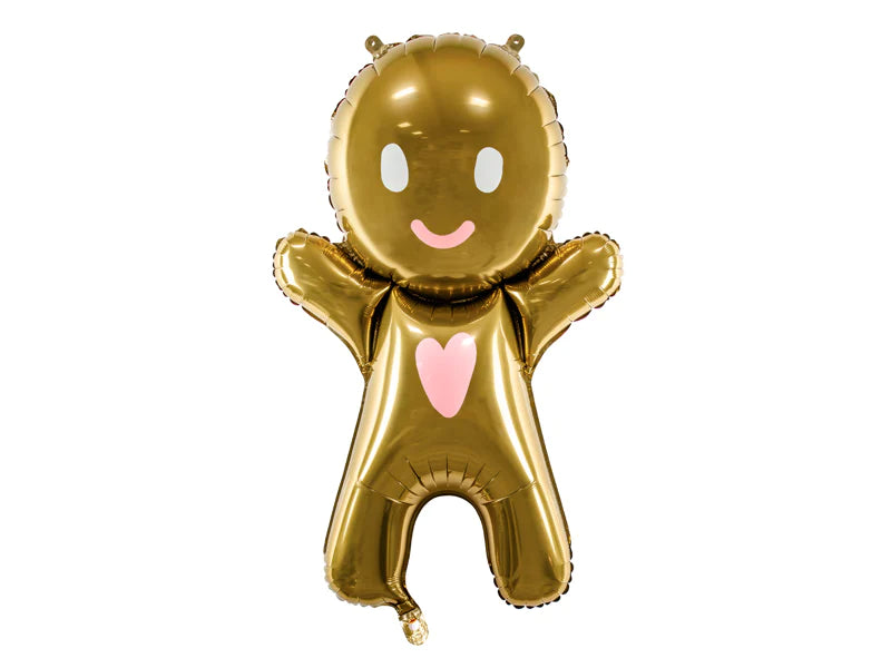 Cute Gingerbread Man Foil Balloon 24in