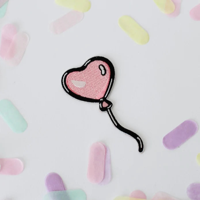 POP HEART BALLOON EMBROIDERED PATCH