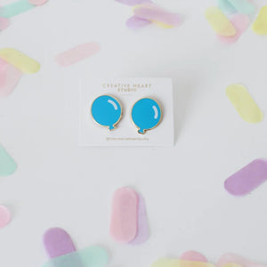 Balloon Earrings BALLOON SHAPED EARRINGS (BLUE)