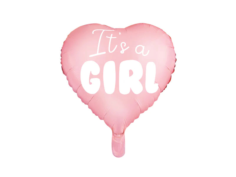 Its a Girl Pink Heart 18"