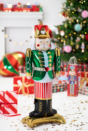 Standing Nutcracker Foil Balloon 34in