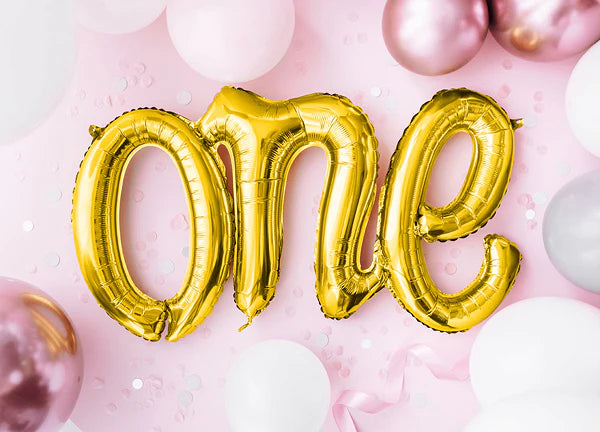 One Script Gold Foil Balloon 26"