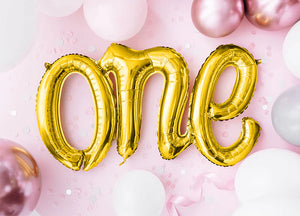 One Script Gold Foil Balloon 26"