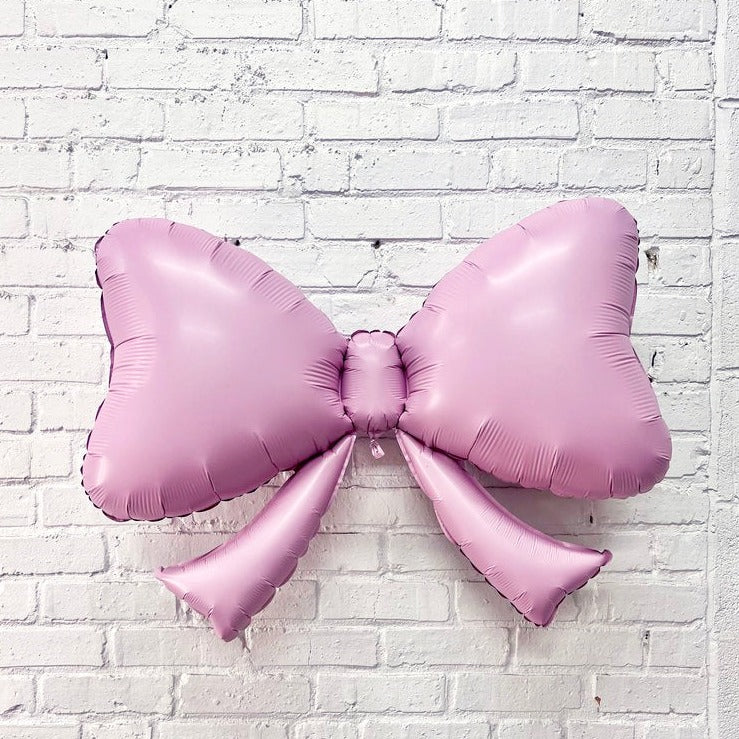 Pink Burst Bow Foil Shape Balloon 40 in.