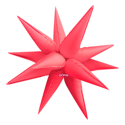 Non-Foil Starburst 3D Balloon -26in. (Choose Color)