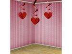 PartyDeco Red Swirls Hearts - 24 in.