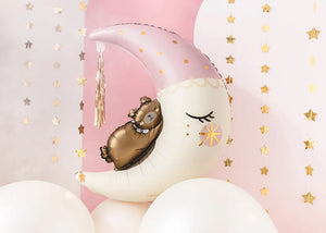 Teddy Bear on the Moon Foil Balloon 34 in