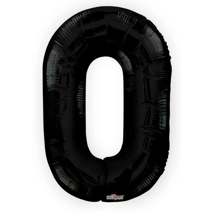 Numbers 0 to 9 Black Foil Balloon 34" each. (Choose your number)