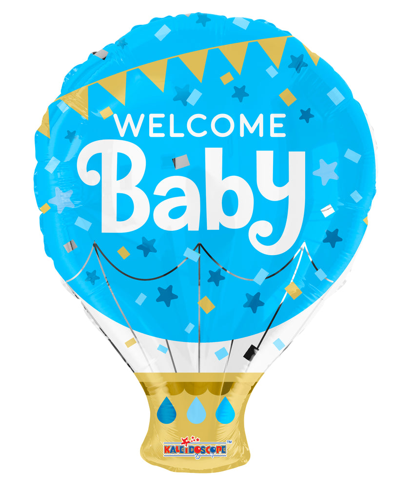 Shape Welcome Baby Blue Shape Balloon 18"