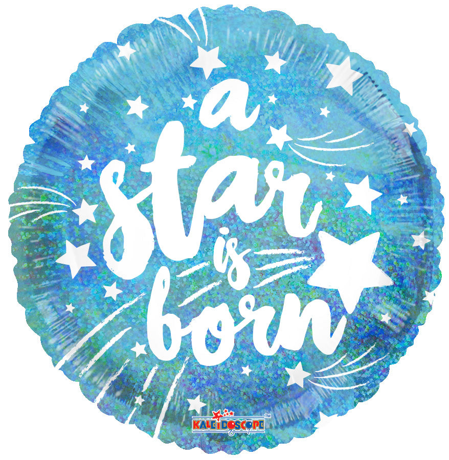 A Star Is Born Blue Holographic – Single Pack 18"