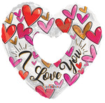 Trendy Hearts Shape Foil Balloon 36"