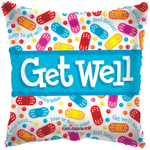 Get Well Bandaids Balloon 18"