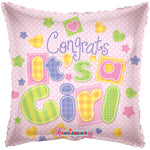 Congrats It's A Girl Balloon 18"