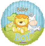 Baby Boy Jungle Animals Balloon 18"