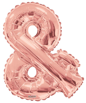 Letters A to Z Rose Gold Foil Balloon - 14" in and 34" in (Choose Size And Letter)