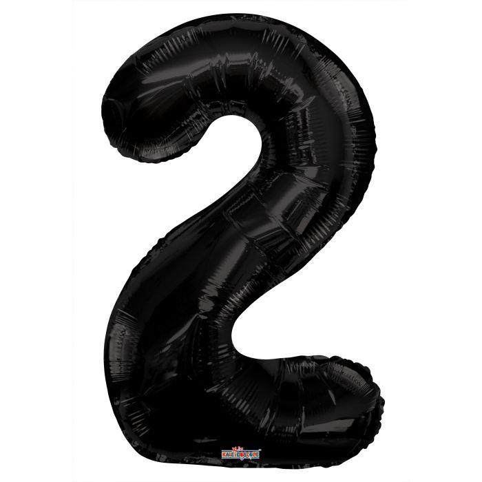 Numbers 0 to 9 Black Foil Balloon 34" each. (Choose your number)