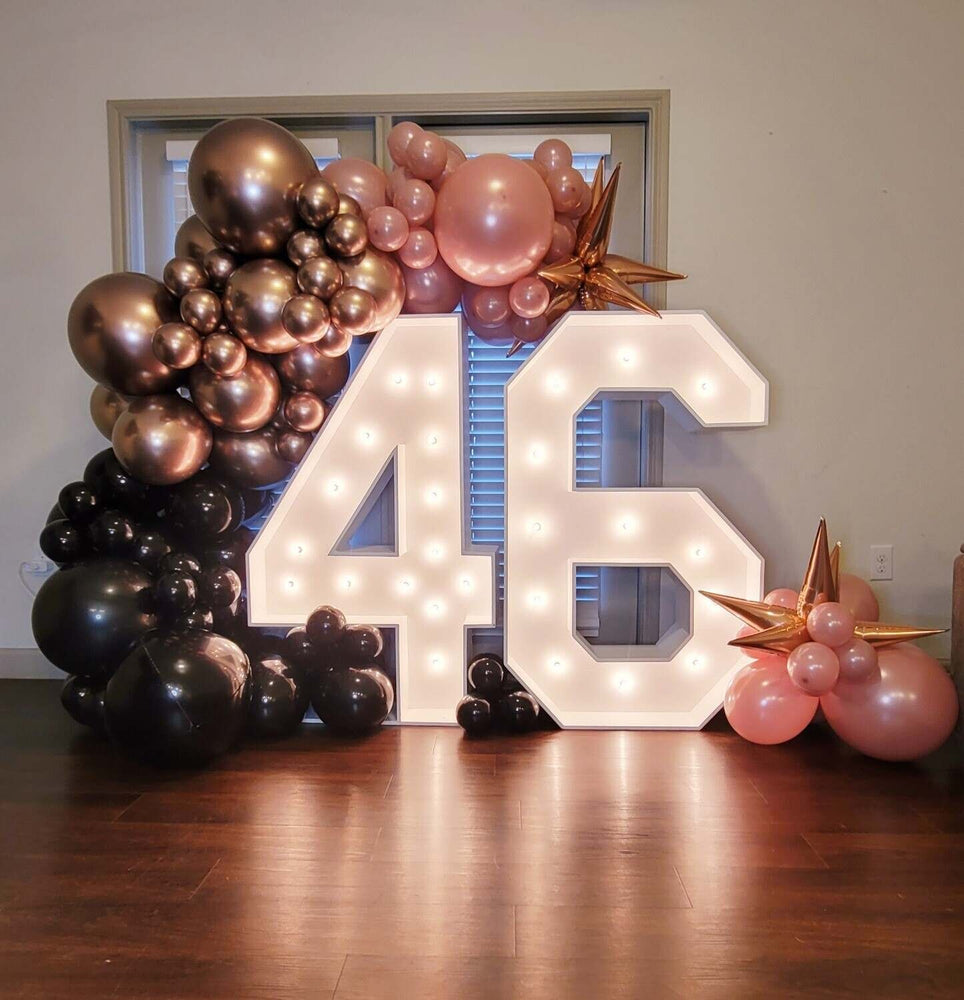 Numbers and Letters Marquee with lights ( Rent or Sale )