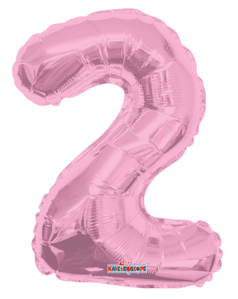 Numbers 0 to 9 Light Pink Foil Balloon 14"in (Chose Your Number)