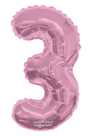 Numbers 0 to 9 Light Pink Foil Balloon 14"in (Chose Your Number)