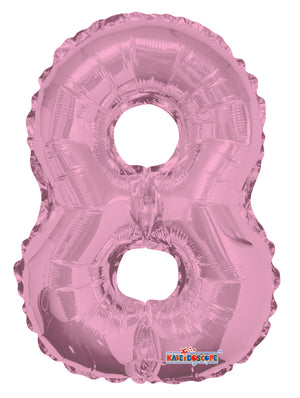 Numbers 0 to 9 Light Pink Foil Balloon 14"in (Chose Your Number)