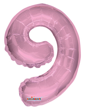 Numbers 0 to 9 Light Pink Foil Balloon 14"in (Chose Your Number)