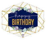 Geo Navy Birthday 30"