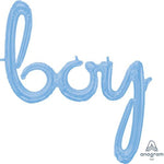 Boy Scrip Letter Blue 29"x32"