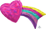 Iridescent Rainbow with Heart 33" x 18"