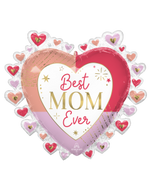 Best Mom Ever Hearts 28"