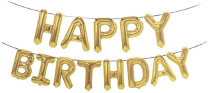 Happy Birthday Foil Balloon Banner Mylar Kits 16" (Choose Your Color)