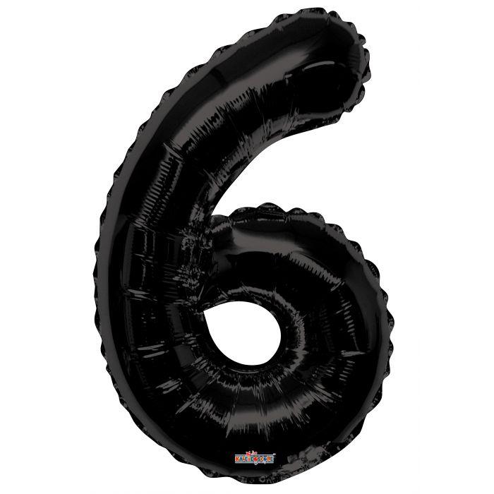 Numbers 0 to 9 Black Foil Balloon 34" each. (Choose your number)